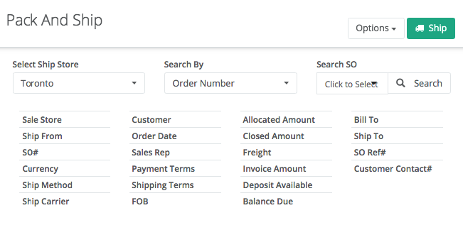 xorosoft erp system pack and ship module