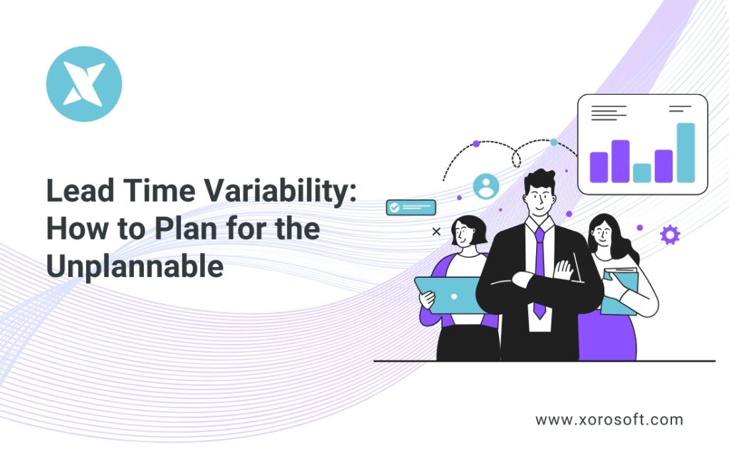 Dashboard showing lead time variability in ERP system