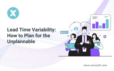 Dashboard showing lead time variability in ERP system