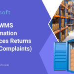 Warehouse worker scanning inventory with barcode scanner using WMS automation
