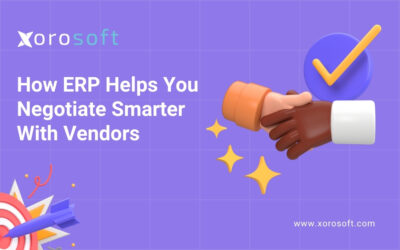 Vendor negotiation dashboard in ERP software