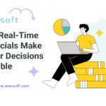 Dashboard showing real-time financial data in Xorosoft ERP