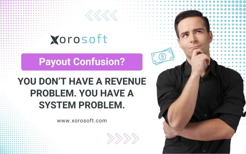 Dashboard view of ERP payout reconciliation in Xorosoft software