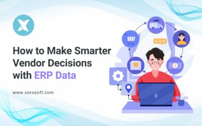 Dashboard showing ERP vendor management analytics – Xorosoft ERP