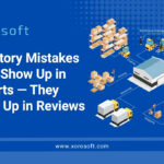 Warehouse worker using ERP to prevent inventory management errors
