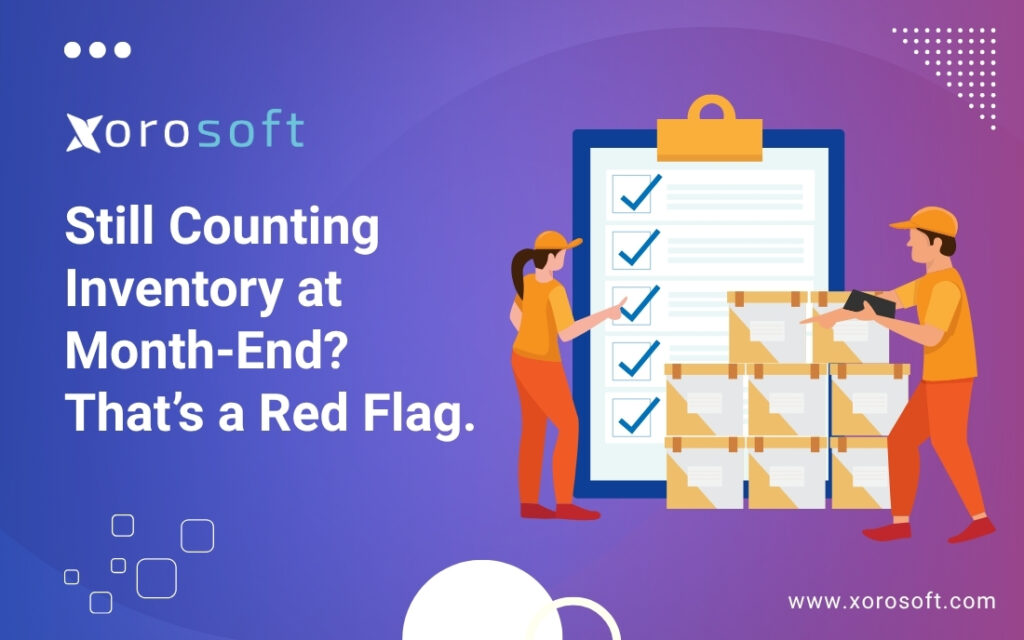Manual inventory counting process in warehouse