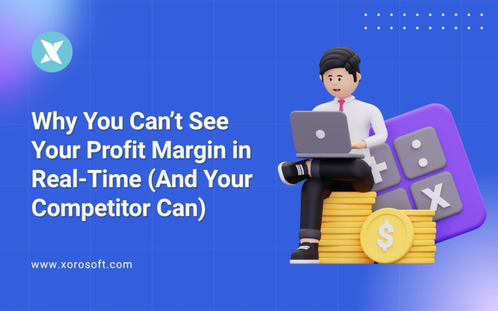Dashboard showing real-time profit margin in ERP