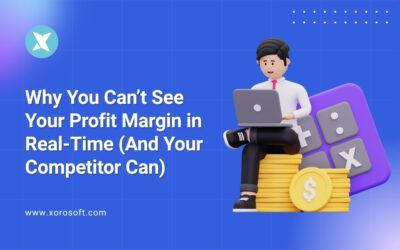 Dashboard showing real-time profit margin in ERP