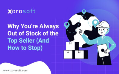 Dashboard showing out of stock inventory alert in ERP system