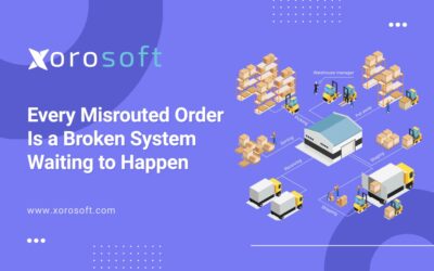 Warehouse team fixing misrouted order with ERP dashboard