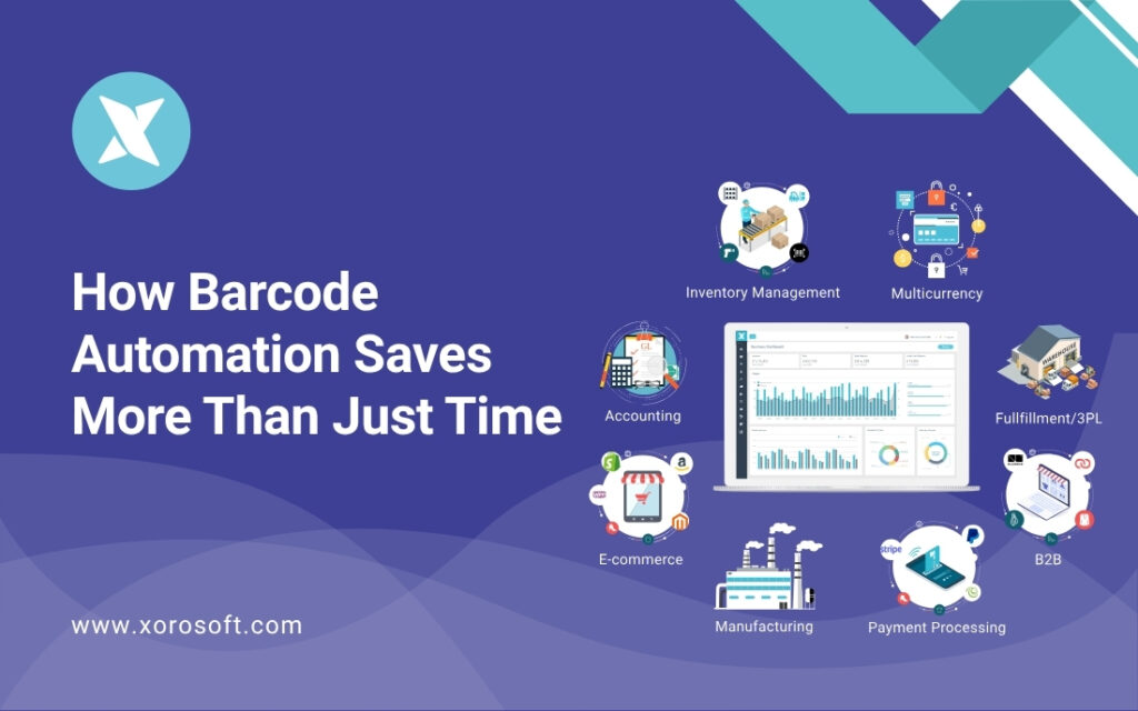 Warehouse team using barcode inventory automation system