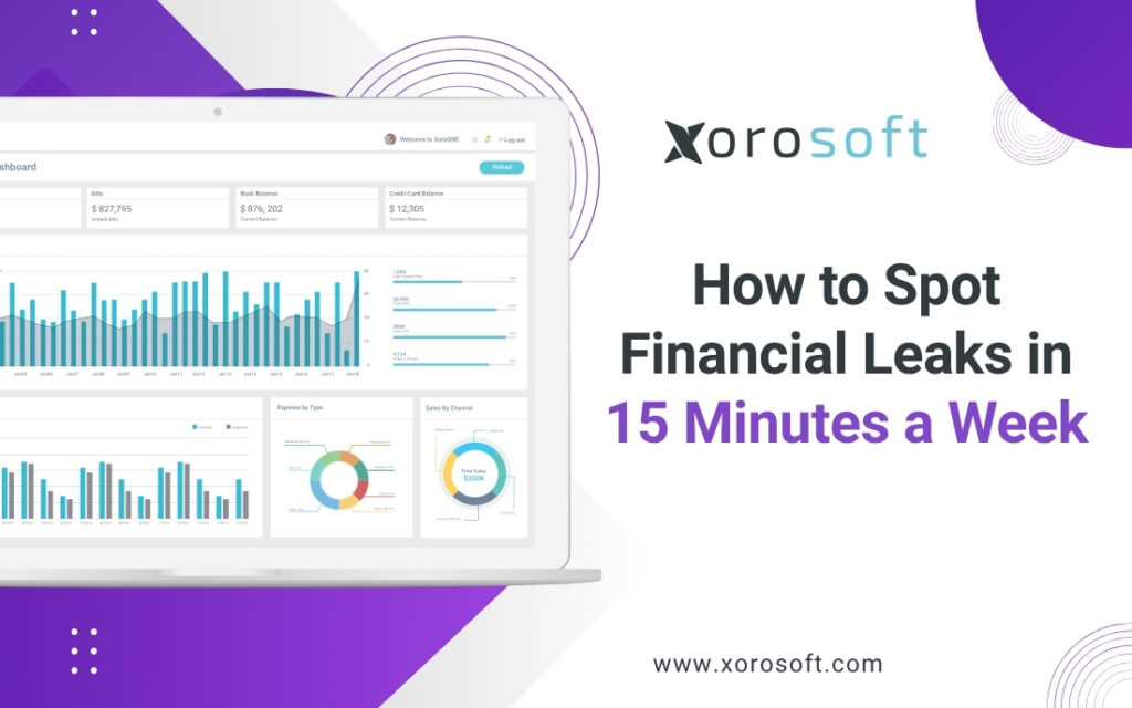 ERP dashboard showing financial leak alerts – financial leaks in ERP systems