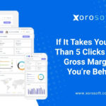 Dashboard showing gross margin visibility in Xorosoft ERP