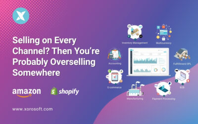 Multichannel retail dashboard showing real-time inventory in Xorosoft ERP
