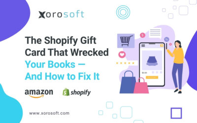 Shopify gift card accounting dashboard in Xorosoft ERP