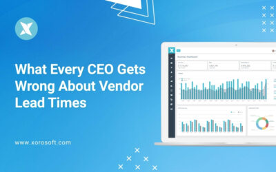 ERP dashboard showing vendor lead time analytics