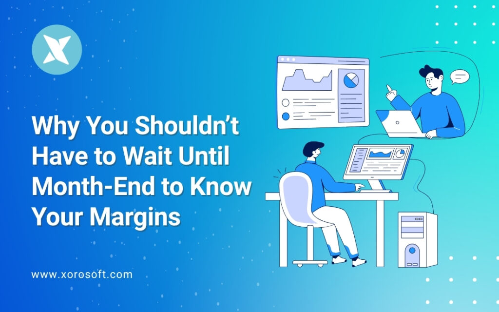 Real-time profit margin dashboard in Xorosoft ERP