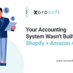 Dashboard showing Shopify Amazon accounting integration in Xorosoft ERP