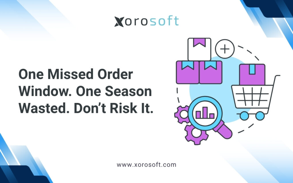 Seasonal order management dashboard in Xorosoft ERP