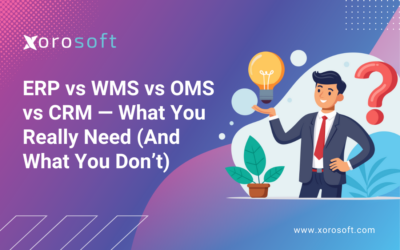 ERP vs WMS vs OMS vs CRM comparison chart for businesses