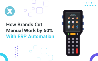 ERP automation dashboard showing reduced manual work