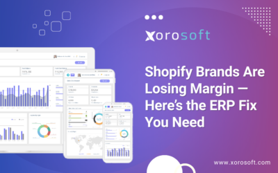 Shopify ERP solution dashboard showing real-time inventory
