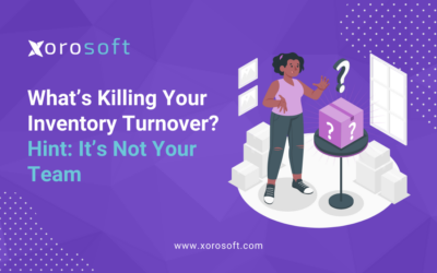 Xorosoft ERP dashboard showing real-time inventory turnover problems solved