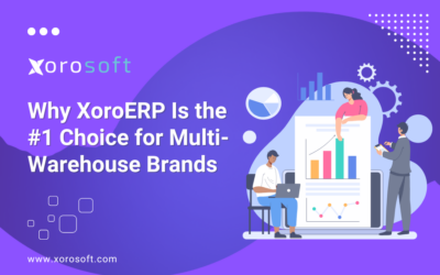 XoroERP dashboard showing real-time multi-warehouse inventory system