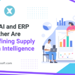 AI and ERP dashboard showing supply chain intelligence insights