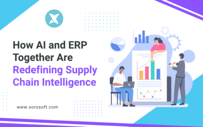 AI and ERP dashboard showing supply chain intelligence insights