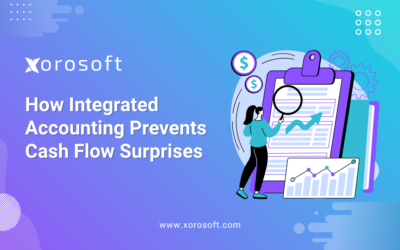Dashboard showing integrated accounting software cash flow insights