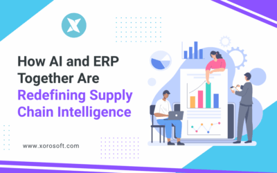 AI and ERP dashboard showing supply chain intelligence insights