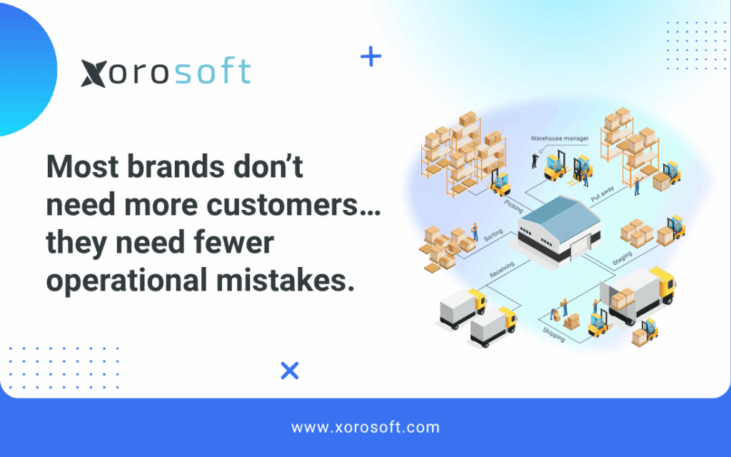 Dashboard view of operational efficiency software improving inventory accuracy