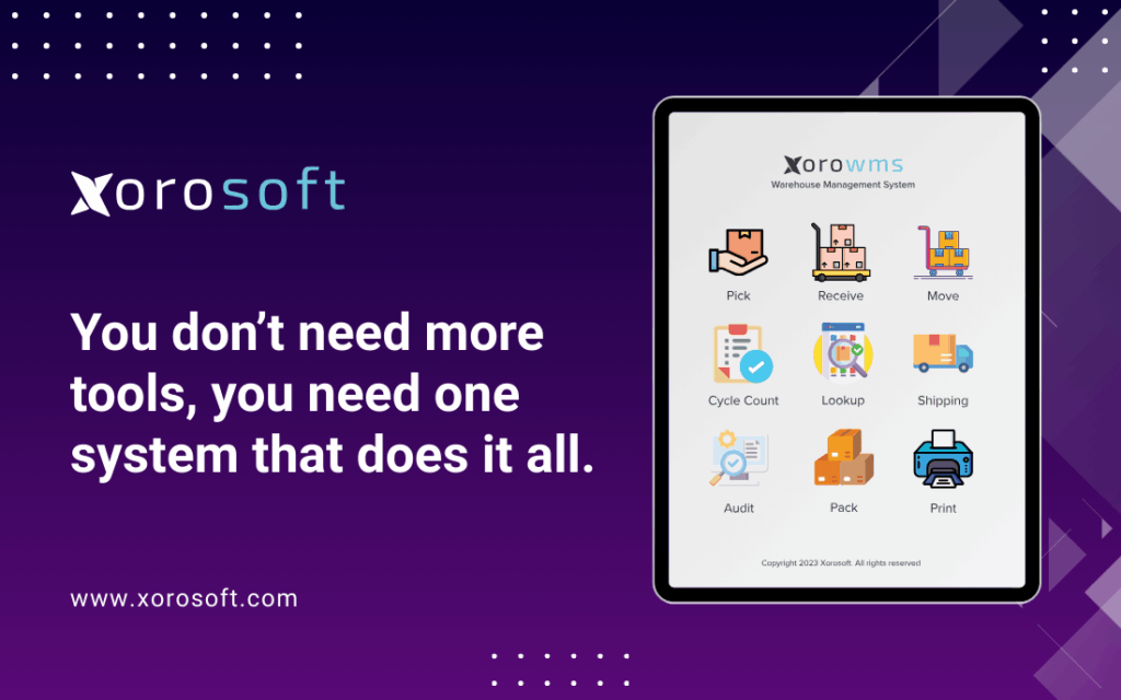 Unified commerce system dashboard showing inventory and orders
