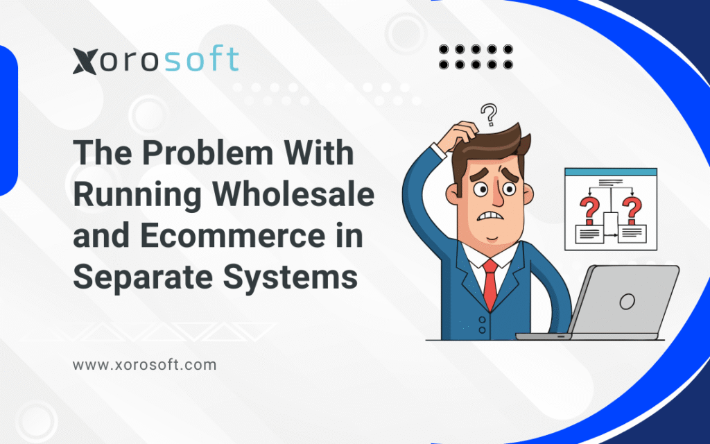 Wholesale and ecommerce separate systems workflow diagram