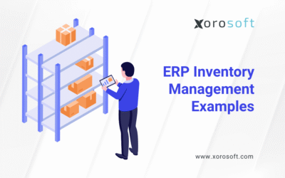 ERP inventory management examples showing sales, warehouse, accounting, and reporting workflows