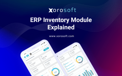 ERP inventory module connecting inventory, purchasing, warehouse, accounting, ecommerce, and reporting workflows.