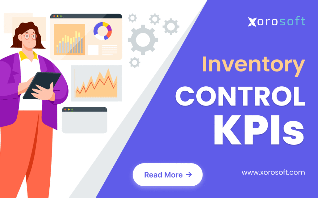 Inventory control KPIs dashboard showing inventory accuracy, turnover, stockouts, carrying cost, and warehouse performance