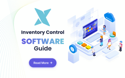 Inventory control software dashboard showing stock levels, warehouse locations, purchasing, and multichannel inventory