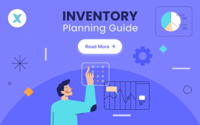 Inventory Planning Guide showing demand forecasting, safety stock, and reorder point process