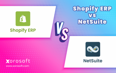 Shopify ERP vs NetSuite comparison showing ecommerce inventory, accounting, warehouse, and purchasing workflows.