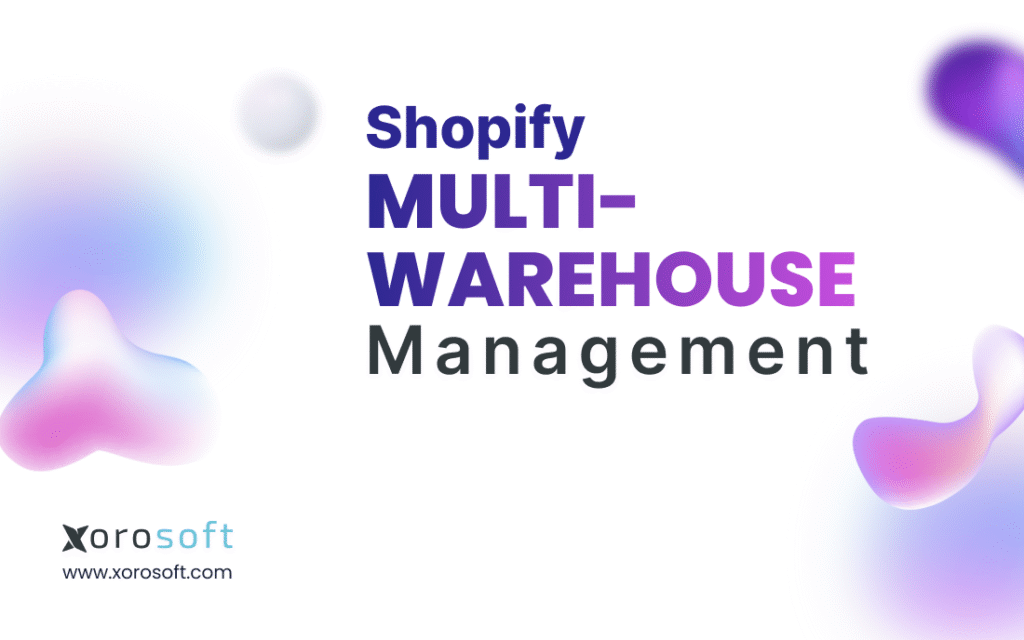 Shopify multi-warehouse management diagram showing inventory across warehouses, 3PLs, retail locations, Amazon, wholesale, and accounting systems.