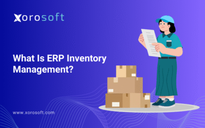 ERP inventory management dashboard showing inventory visibility and forecasting