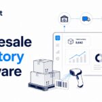 Wholesale Inventory Software dashboard showing inventory tracking, warehouse stock, barcode scanning, purchase orders, and fulfillment workflows.