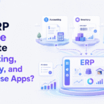 Integrated ERP software replacing separate accounting inventory and warehouse apps.