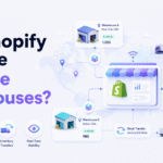 Shopify storefront connected to multiple warehouse locations for inventory synchronization, order routing, and stock transfers.