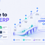 Cloud ERP migration roadmap showing legacy systems moving into one connected cloud ERP platform.