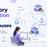 Inventory allocation across warehouses dashboard showing stock movement between multiple locations.
