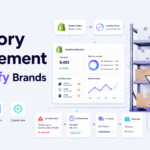 Inventory management for Shopify brands showing connected stock visibility, warehouse operations, purchasing alerts, and demand forecasting.