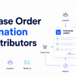 Purchase order automation for distributors connecting suppliers, approvals, purchasing, warehouse receiving, and inventory updates.